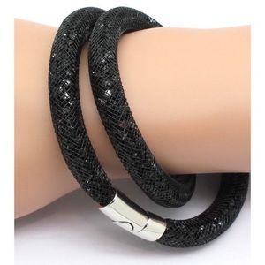 SWAROVSKI STARDUST DOUBLE BLACK BRACELET